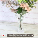 フラワーベース フルゴーレ 径10.5cm 花器 花瓶 フラワーベース ガラス 透明 クリア 花束 小型 玄関 省スペース アレンジメント 卓上 インテリア リ...