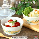 【2個set】ミモザ パック鉢 M 保存容器 蓋付 丸型 丸 白 ミモザ 花柄 お花 おしゃれ 電子レンジ対応 2個組 薬味入れ 作り置き お惣菜 美濃焼 国産