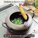 【最大2000円OFFクーポン配布中 5/16まで】天ぷら鍋 20cm 揚げ天 温度計付 温度計付き 天ぷら鍋 両手天ぷら鍋 IH対応 ガス火OK てんぷら鍋 ...