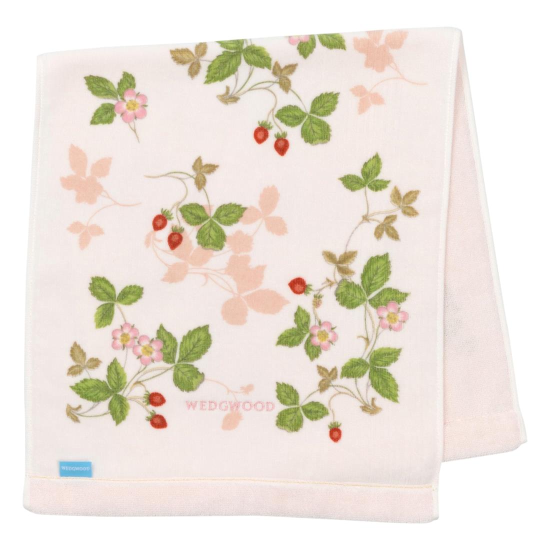 nishikawa 【 西川 】 今治 フェイスタオル 34X75cm 洗える 綿100％ ウェッジウッド ワイルド ストロベリー やわらか 日本製 ピンク TT23165601