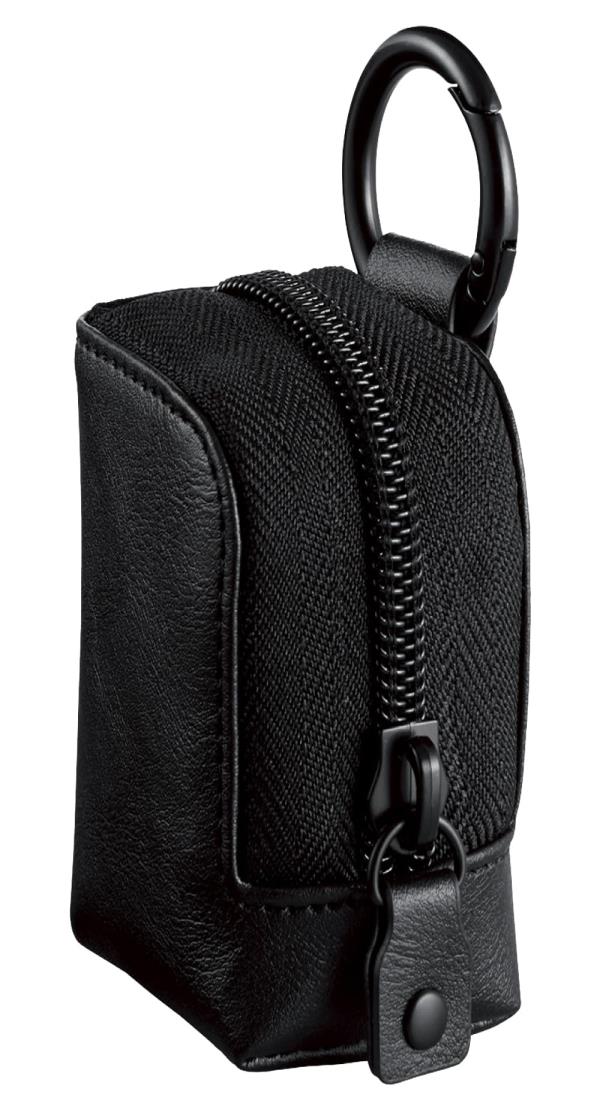 【BLACK FRIDAY｜ポイント最大47倍】エレコム イヤホン ワイヤレスイヤホン ケース ポーチ 汎用 Sサイズ ソフトレザー カラビナ付き 内側起毛生地 ブラック TWS-EP23LSBK(2)