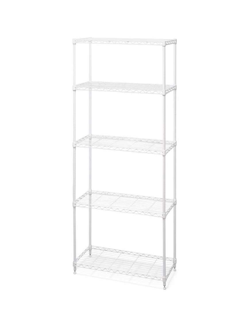 【楽天イーグルス感謝祭｜P最大41倍】アイリスオーヤマ カラーラック メタルラック 5段 ホワイト 防サビ加工 幅約75×奥行約35×高さ約180 耐荷重100 ポール径19mm スチールラック サビに強い 本体 CMM-75185