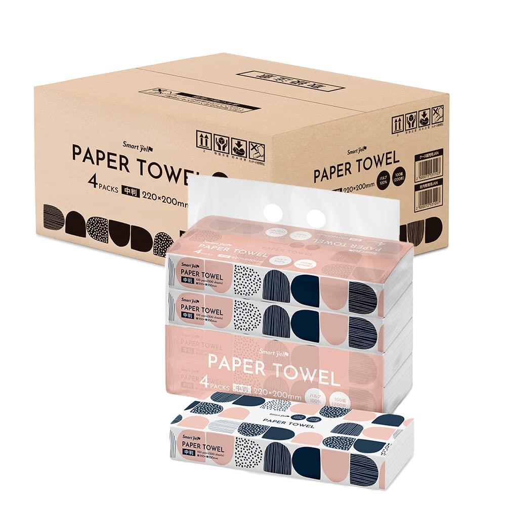 【楽天イーグルス感謝祭｜P最大41倍】【16個セット】アイリスプラザ ペーパータオル 4パック×16個入り 200枚 中判 ティッシュ スマートエール