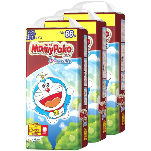 【パン ツ ビッグより大きいサイズ】マミーポコ パン ツ ドラえもん オムツ(13~28kg)66枚(22枚×3)〔ケース品〕【ネット限定】 【パン ツ ビッグより大きいサイズ】マミーポコ パン ツ ドラえもん オムツ(13~28kg)66枚(22枚×3)〔ケース品〕【ネット限定】