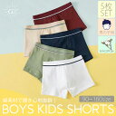 【送料無料】 キッズ パンツ 下着 男の子 5枚セット 無地 ボクサーパンツ ショーツ 前閉じ 子供 ボーイズ インナー 肌着 男児 綿 ジュニア 小学生 幼稚...