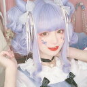 【送料無料】ウィッグ lolita 短髪 ロリータ風 原宿風 かつら 巻き毛 ぱっつん前髪 グレー パープル ブルー レディース コスプレウィッグ 可愛い ショ...