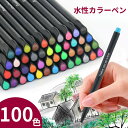 【送料無料】カラーペン 100セット 水性カラーペン 可愛い 水性カラーペン 洗たくでおとせる イラスト&手帳&絵手紙&色塗 文房具 美術 事務用 画材 子供用...