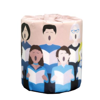 音楽(合唱)100個　トイレットペーパー　100個入　音楽教室　ピアノ教室　ばらまき　販促用　イベント　..