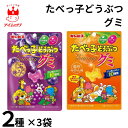 1000円ポッキリ ギンビス たべっ子どうぶつ グミ 2種 各3袋 みかん味 ぶどう味 動物型 かわいい おやつ 持ち歩き お菓子 移動中 小腹 携帯 駄菓子 だがし