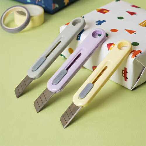 小型カッター ミニカッター 段ボール パステル ステーショナリー 文房具 韓国雑貨 可愛い おしゃれ ギフト デザイン文具 カッターナイフ ミニサイズなので持ち...