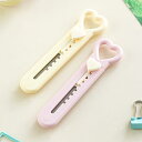 小型カッター ミニカッター ハート パステル ステーショナリー 文房具 韓国 雑貨 可愛い おしゃれ ギフト デザイン文具 カッターナイフ