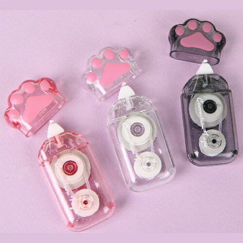 修正テープ 猫 肉球 犬 ホワイト ステーショナリー 文房具 韓国 雑貨 可愛い おしゃれ ギフト デザイン文具 猫グッズのサムネイル