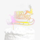 ケーキトッパー クリスマス パーティー トナカイ サンタ 飾り付け ツリー ケーキ ピック デコレーション 誕生日 お祝い プレゼント 飾り 韓国 雑貨 インテ...