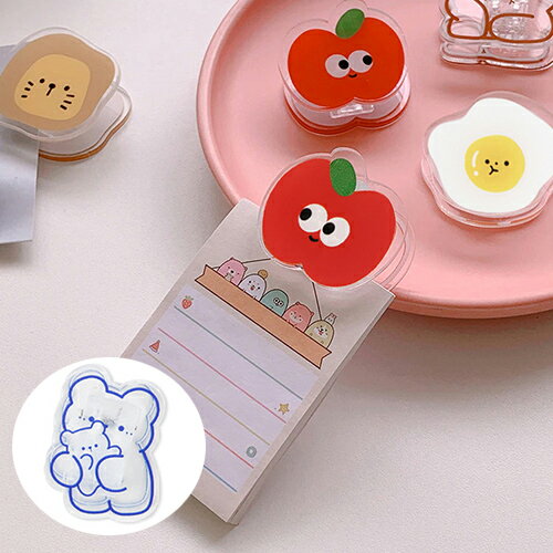 クリップ 袋止め リンゴ 目玉焼き クマ ペーパークリップ ステーショナリー 文房具 韓国 雑貨 インテリア 可愛い おしゃれ ギフト デザイン文具 韓国語 ハ...