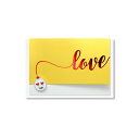 メッセージカード love バレンタイン グリーティングカード ステーショナリー 文房具 韓国 雑貨 インテリア 可愛い おしゃれ ギフト デザイン文具 韓国語 ハングル 伝統 ノリゲ 年賀状