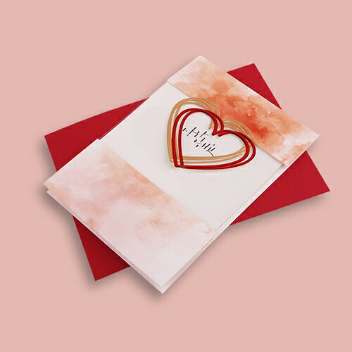 メッセージカード ハート サランヘヨ バレンタイン グリーティングカード ステーショナリー 文房具 韓国 雑貨 インテリア 可愛い おしゃれ ギフト デザイン文...