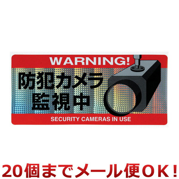 朝日電器 防犯ステッカー 防犯カメラ監視中 大 AST-S05（20個までメール便対応）