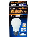 朝日電器 ELPA 長寿命シリカ電球 60W形 E26口金 LW100V57W-W