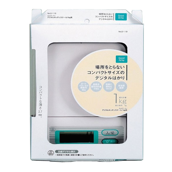 パール金属 グッドアーティ デジタルキッチンスケール 1kg用 D-119のサムネイル
