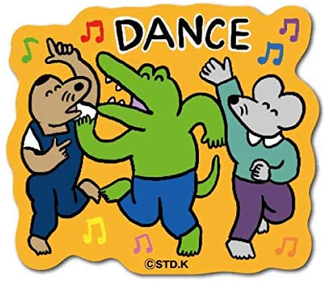 樂天商城 - 100日後に死ぬワニ ダイカットミニステッカー/DANCE LCS-1047