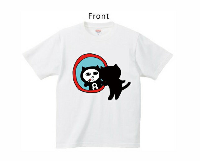 黒猫探偵社シリーズ Tシャツ「クロネコエイト」　色：白のサムネイル