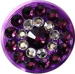 【スワロフスキー】Swarovski Crystal Ring Home Button AmethstxCrystal【iPhone/iPad用ホームボタン】