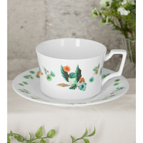 黒子のバスケ ノリタケコラボ 緑間真太郎 フラワーバードデザイン カップ&ソーサー 【2026年4月下旬発売予定】