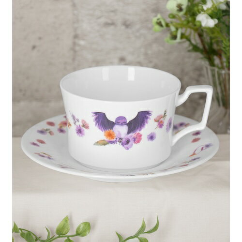 黒子のバスケ ノリタケコラボ 紫原敦 フラワーバードデザイン カップ&ソーサー 【2026年4月下旬発売予定】