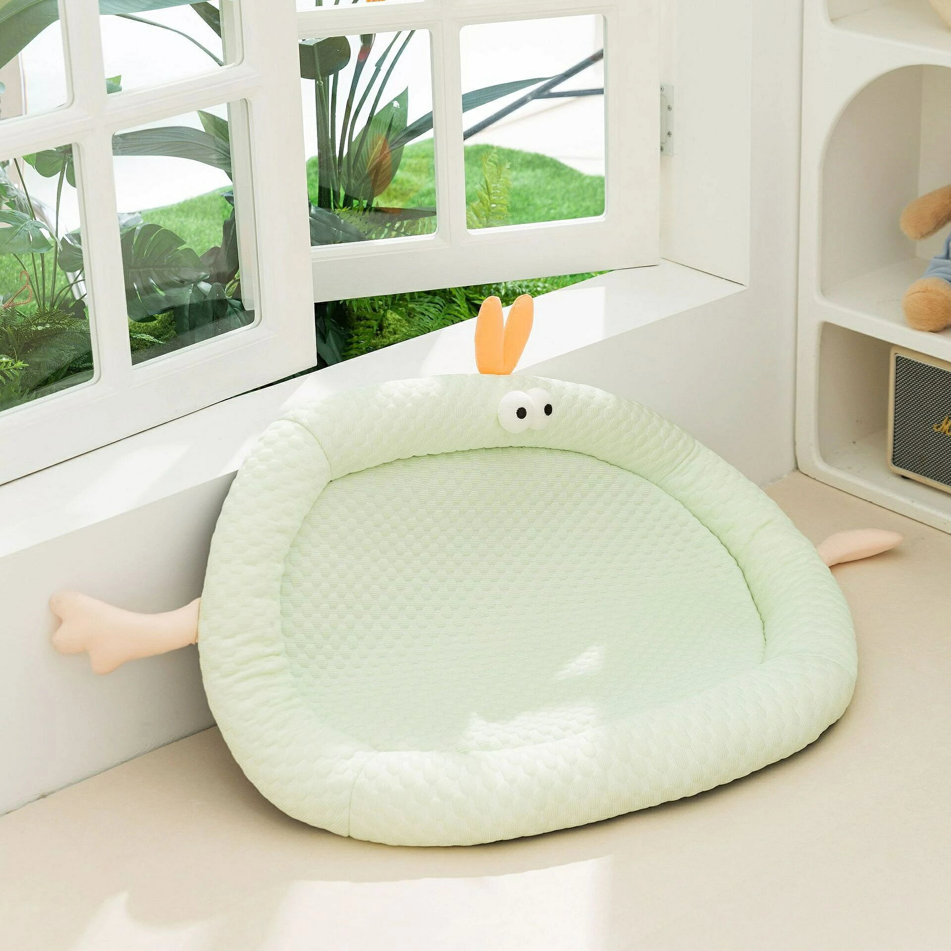 犬用ベッド 猫用クッション トイプードル ビション対応 夏用涼感マット メッシュ素材 取り外し可能 洗える ペット冷却ベッド 中小型犬 猫用寝床 室内用 清潔保持 安全素材