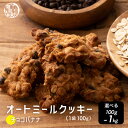 オートミールクッキー(チョコバナナ) 【内容量が選べる100g~1kg】※割れ欠けあり | 小麦不使用 低GI 低糖質 糖質制限 小腹サポート 食物繊維 雑穀スイーツ