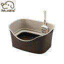 ラクラク猫トイレWブロック ブラウン