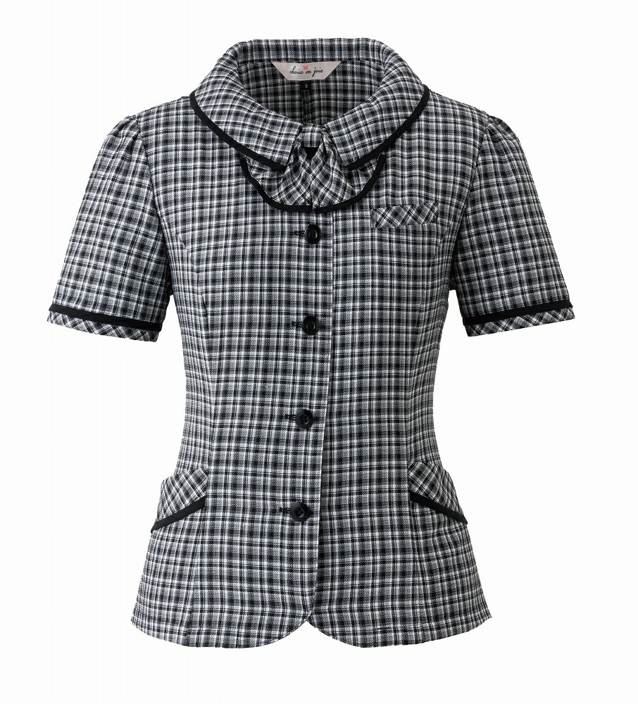 【取り寄せ】enjoie アンジョア オーバーブラウス(リボン付) 26530 (ZQ050) 17・19号 春夏 2025Spring&SummerCollection