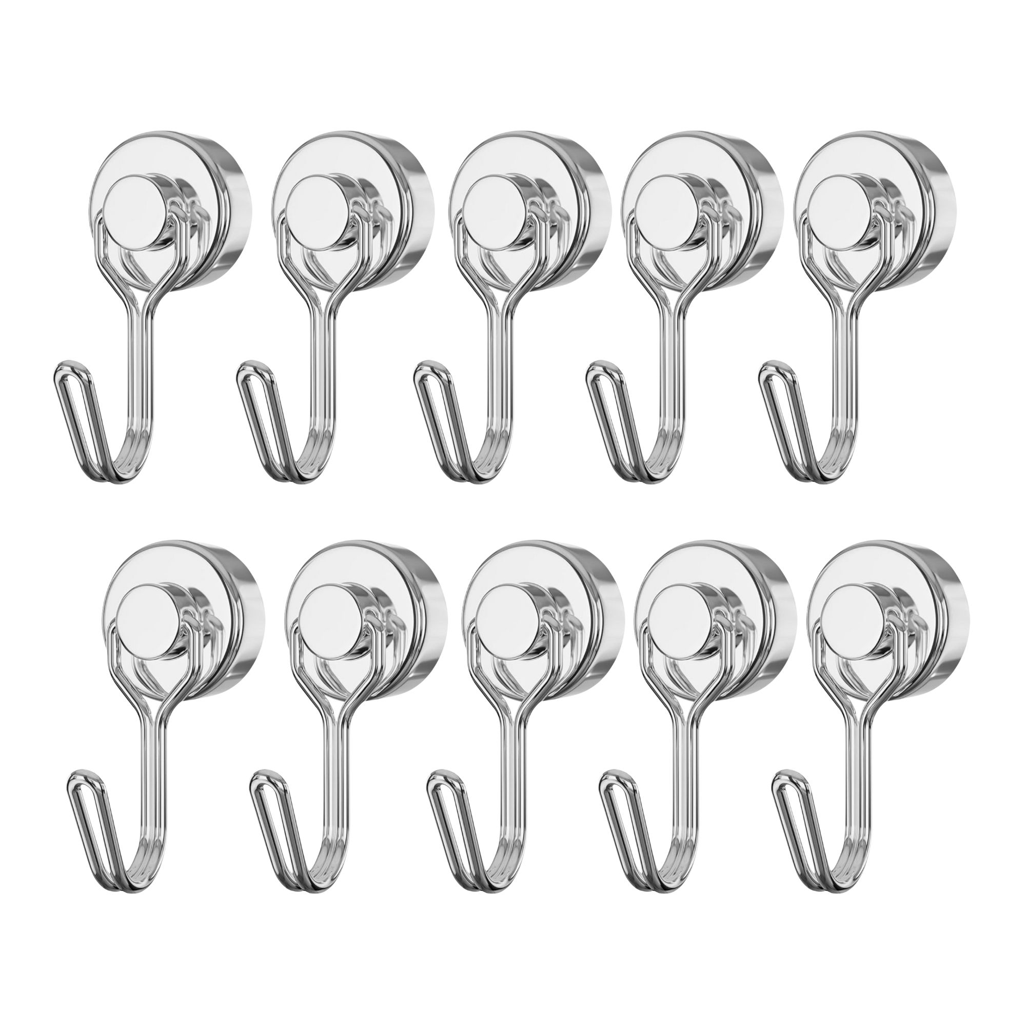 【10個セット】 マグネットフック 磁石 マグネット フック マグネットフック 強力マグネットフック 強力 フック付きマグネット キーフック キッチン用 オフィス用 冷蔵庫 玄関キー 壁掛け用 磁石フック ブラック シルバー ZART お中元 zartselect-10000024 ZART SELECT 楽天市場店 サンプル画像2