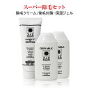 除毛＆発毛対策 スーパー除毛セット：除毛クリーム2本 (医薬部外品) + 保湿ジェル 1本　面倒なムダ毛処理も自宅でカ…