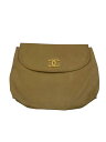 CHANEL シャネル ココマーク ラバーコーティング ベージュ ポーチ 【中古】(4)