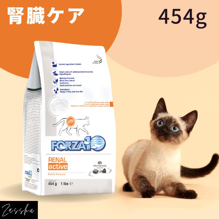 フォルツァ10 猫 腎臓ケア 454g猫用 腎臓サポート カリカリ ドライフード 療法食 腎臓 ドライ フード キャットフード 腎臓病 慢性腎不全 腎不全 フォルツァ10【着後レビュー特典付き】