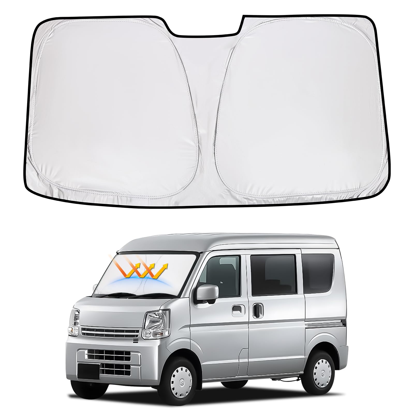 ZATOOTO スズキ エブリイ EVERY (DA17V JOIN/PC/PAリミテッド/PA)専用 フロントガラスサンシェード UV..