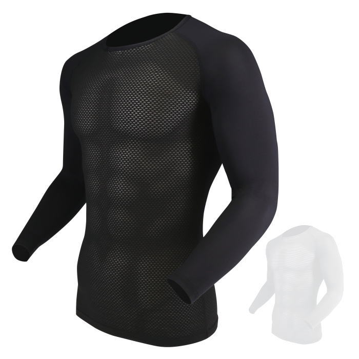 Long-Sleeved - BT冷感3Dファーストレイヤー　UVカットスリーブ　クルーネックシャツ　JW-715