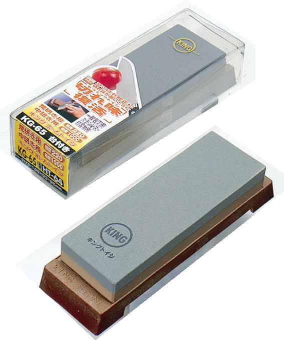 Rakuten - キングホーム砥石（透明ケース入）荒研ぎ/中研ぎ用　KG-65　台付／松永トイシ