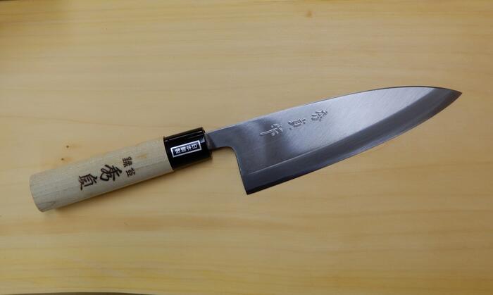 秀貞　カスミ研　出刃包丁全長310mm　刃渡165mm日本製