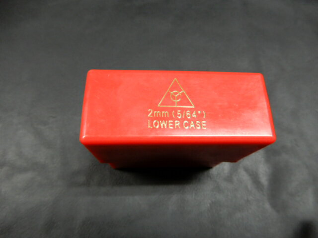 英数小文字刻印セット2.0mm（A～Z）と＆の27文字