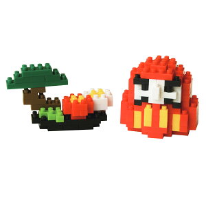 ナノブロック入りポストカード/メッセージカード/ だるまと松竹梅 年賀仕様 NP052 縦型 nanoblock ナノブロック ポストカード メッセージ そのまま郵送出来る 組立が楽しい安売り 年賀状印刷 年賀状作成ソフト セール