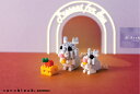 ナノブロック入りポストカード/メッセージカード/ ねずみ親子 多目的 NP095 横型 nanoblock ナノブロック ポストカード お誕生日 年賀状 暑中見舞い 残暑見舞い X'masカード そのまま郵送出来る 組立が楽しい