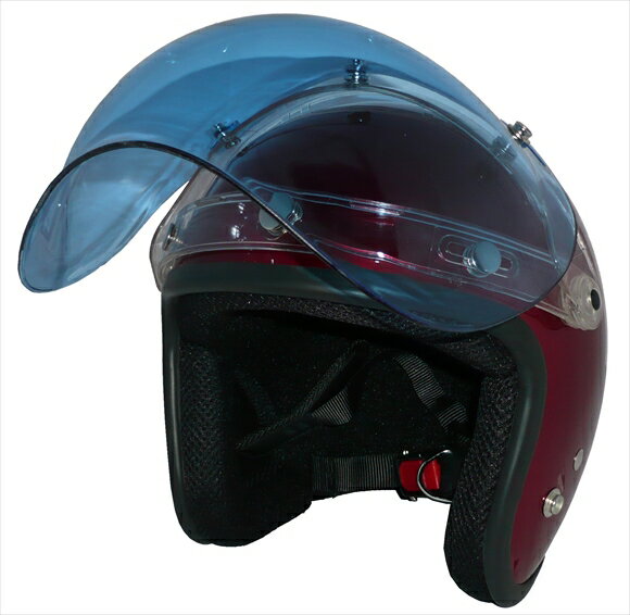 ポイント2倍！ZK-380スモールジェット【キャンディレッド】+ブルーバブル+フリップアップSG公認 PSC認..