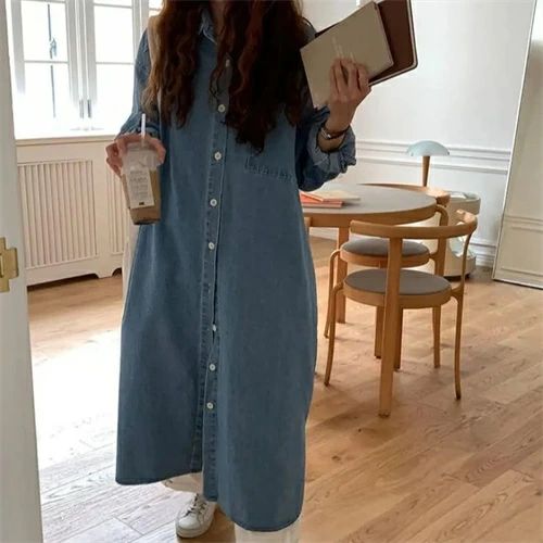 長袖 シャツワンピース ワンピース ロング シャ レディース 秋冬