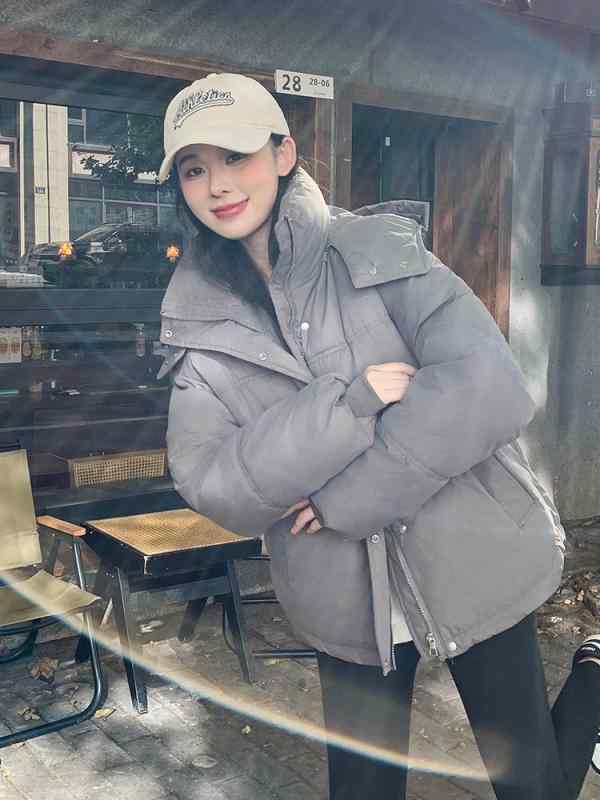 厚手 レディース 中綿 ショート丈 ゆったり ダウンジャケット コ