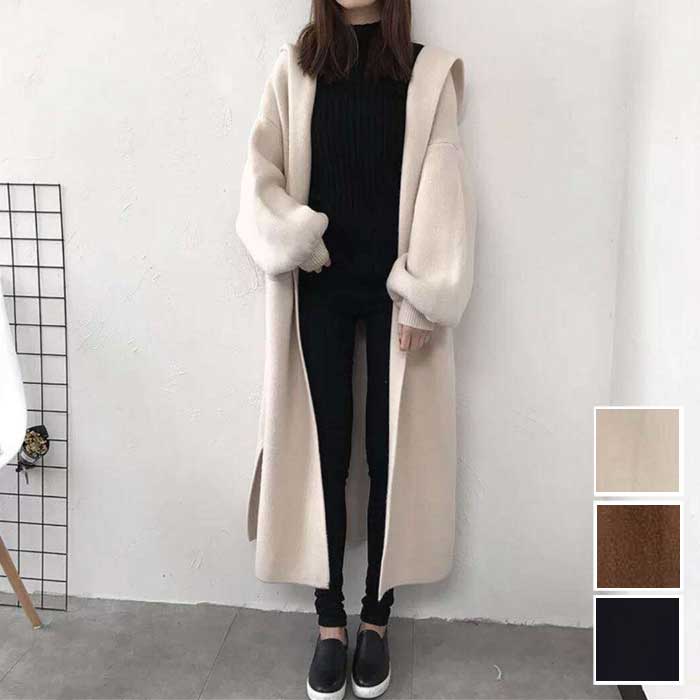 レディース ウール混 ジャケット コート ニット アウター カーデ