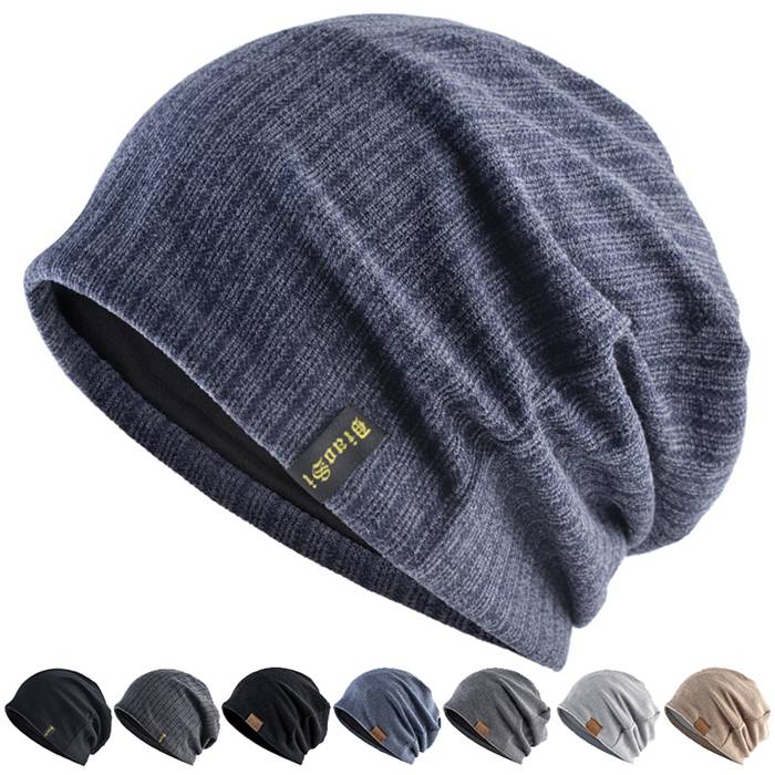 Cap, Hat - 裏起 ビーニー メンズ 春 冬 3type ナイトキャップ 秋 ニット帽