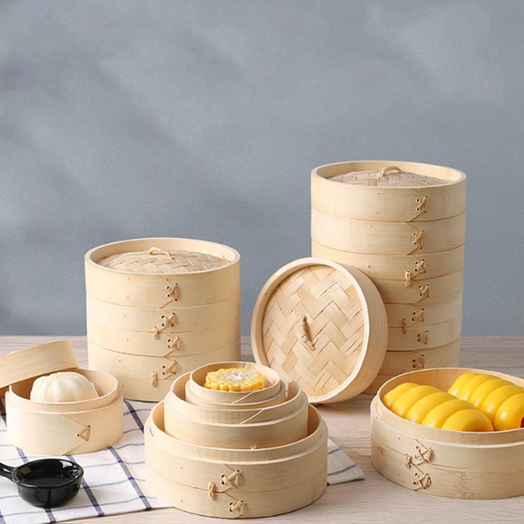 二段 竹せいろ 直径8〜20cm せ 中華せいろ 蒸し器 蓋つき せいろ