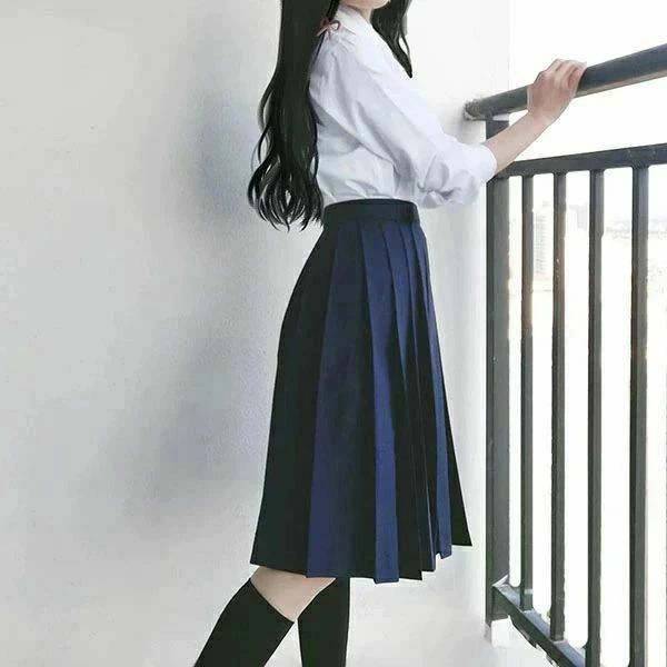 制服スカートスクールスカートプリーツスカート女子高生レディースプリーツスカートロング丈60cm80cmプリーツAラインハイウエス 2